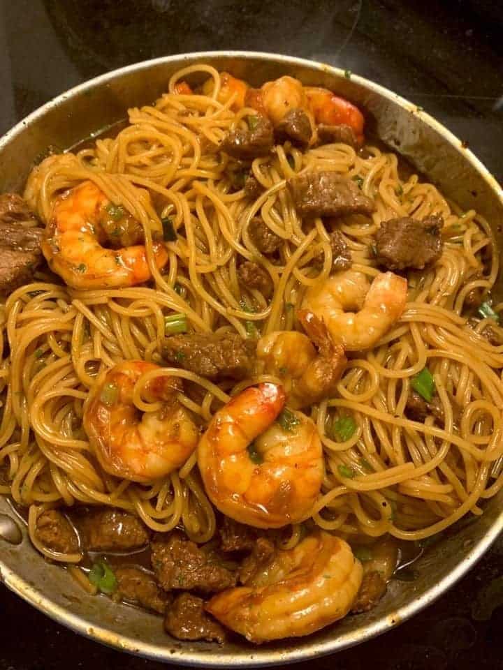 Shrimp & Teriyaki Steak Noodles 49