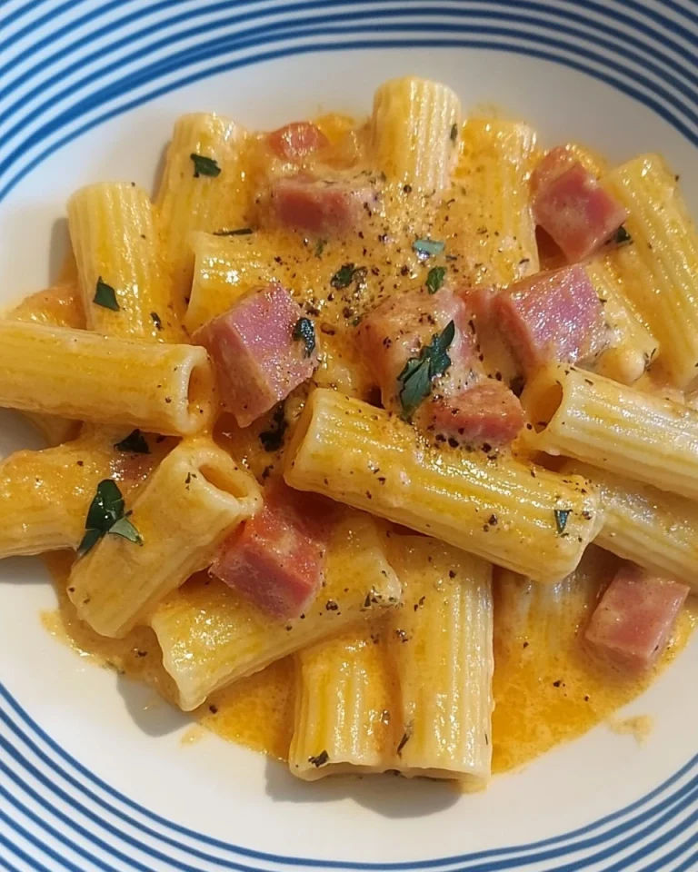 Rigatoni con sughetto di mortadella e salvia